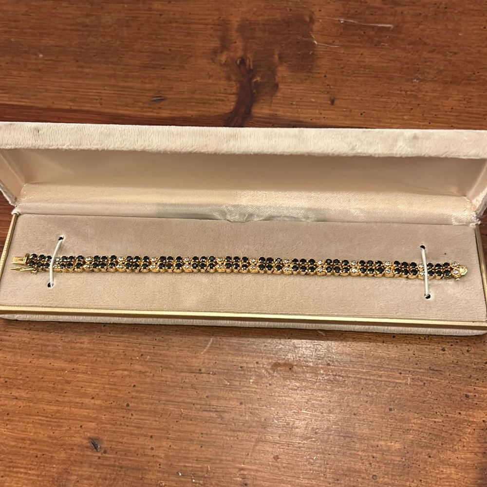 Vintage Garnet/Diamond Tennis Bracelet